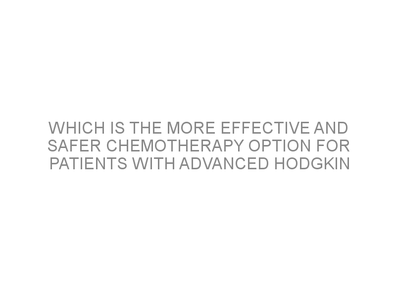 Which Is The More Effective And Safer Chemotherapy Option For Patients ...