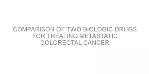 Comparison of two biologic drugs for treating metastatic colorectal cancer