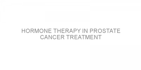 Hormone therapy in prostate cancer treatment