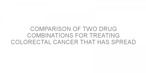 Comparison of two drug combinations for treating colorectal cancer that has spread