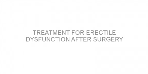 Treatment for erectile dysfunction after surgery