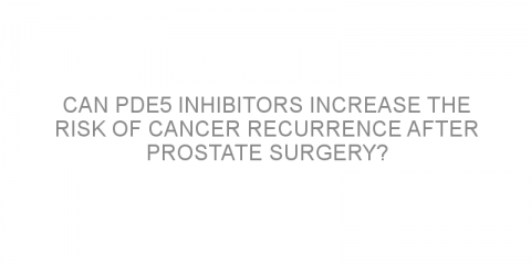 Can PDE5 inhibitors increase the risk of cancer recurrence after prostate surgery?