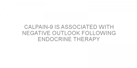 Calpain-9 is associated with negative outlook following endocrine therapy