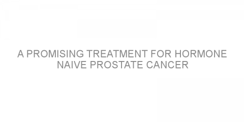 A promising treatment for hormone naive prostate cancer