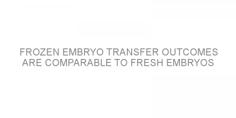 Frozen embryo transfer outcomes are comparable to fresh embryos