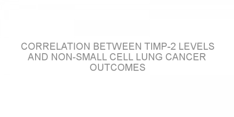 Correlation between TIMP-2 levels and non-small cell lung cancer outcomes