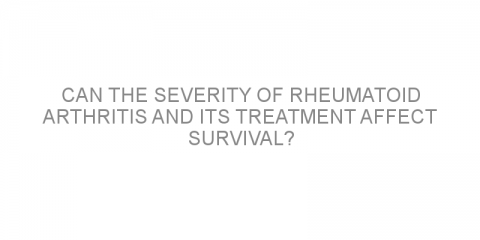 Can the severity of rheumatoid arthritis and its treatment affect survival?