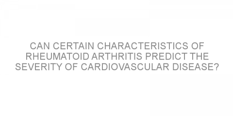 Can certain characteristics of rheumatoid arthritis predict the severity of cardiovascular disease?