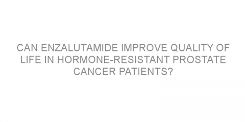 Can enzalutamide improve quality of life in hormone-resistant prostate cancer patients?