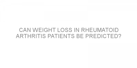 Can weight loss in rheumatoid arthritis patients be predicted?