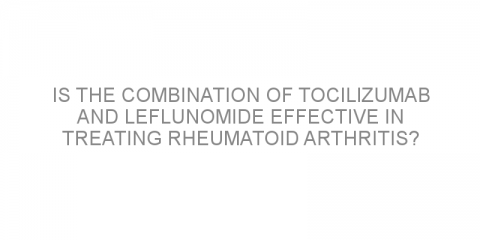 Is the combination of tocilizumab and leflunomide effective in treating rheumatoid arthritis?