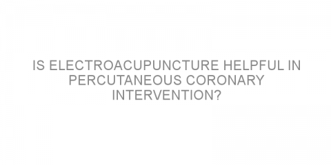 Is electroacupuncture helpful in percutaneous coronary intervention?