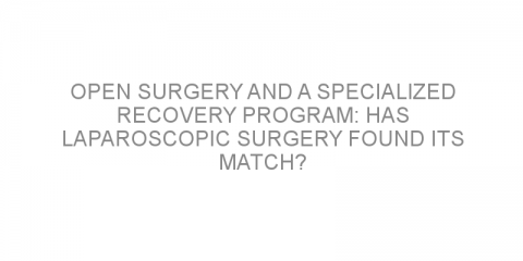 Open surgery and a specialized recovery program: Has laparoscopic surgery found its match?