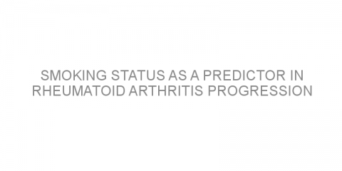 Smoking status as a predictor in rheumatoid arthritis progression