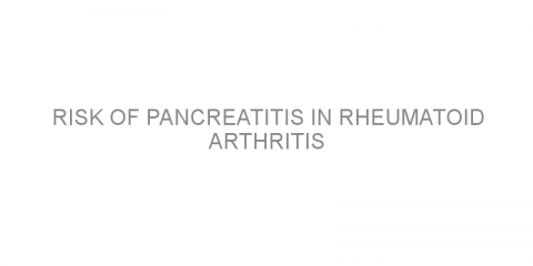 Risk of pancreatitis in rheumatoid arthritis