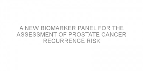 A new biomarker panel for the assessment of prostate cancer recurrence risk