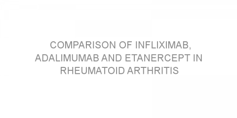 Comparison of infliximab, adalimumab and etanercept in rheumatoid arthritis