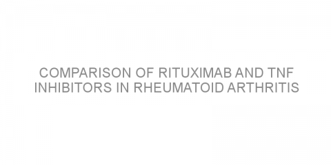 Comparison of rituximab and TNF inhibitors in rheumatoid arthritis