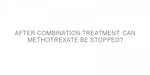 After combination treatment: Can methotrexate be stopped?