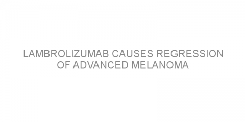 Lambrolizumab causes regression of advanced melanoma