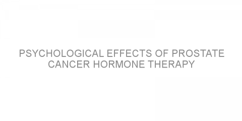 Psychological effects of prostate cancer hormone therapy