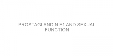 Prostaglandin E1 and sexual function