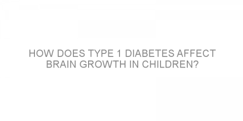 How does type 1 diabetes affect brain growth in children?