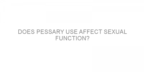 Does pessary use affect sexual function?