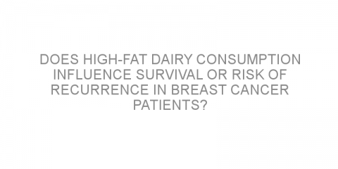 Does high-fat dairy consumption influence survival or risk of recurrence in breast cancer patients?