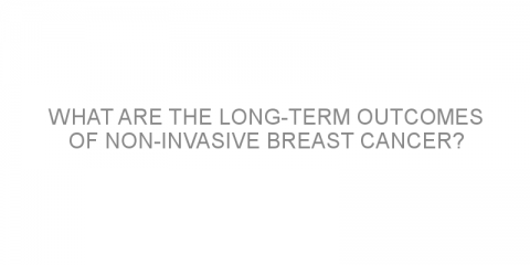 What are the long-term outcomes of non-invasive breast cancer?