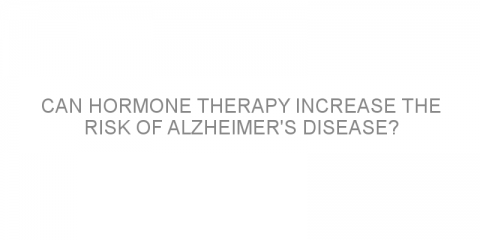 Can hormone therapy increase the risk of Alzheimer’s disease?