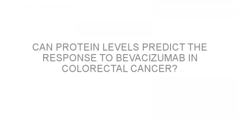 Can protein levels predict the response to bevacizumab in colorectal cancer?