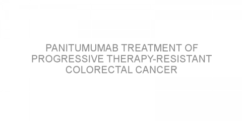 Panitumumab treatment of progressive therapy-resistant colorectal cancer