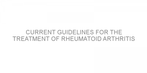 Current guidelines for the treatment of rheumatoid arthritis