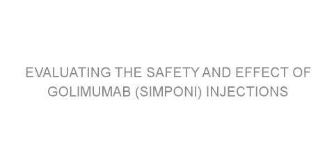 Evaluating the safety and effect of golimumab (Simponi) injections