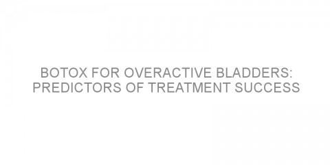 Botox for overactive bladders: Predictors of treatment success