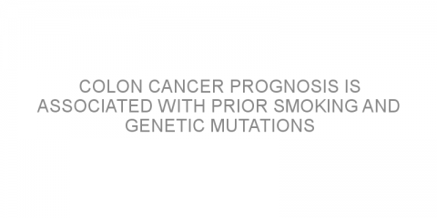 Colon cancer prognosis is associated with prior smoking and genetic mutations