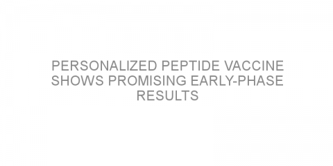 Personalized peptide vaccine shows promising early-phase results