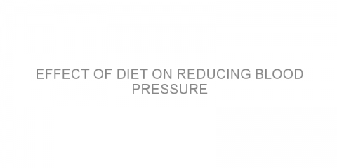 Effect of diet on reducing blood pressure
