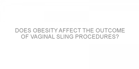 Does obesity affect the outcome of vaginal sling procedures?