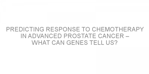 Predicting response to chemotherapy in advanced prostate cancer – what can genes tell us?