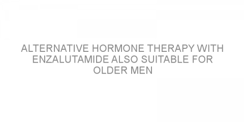 Alternative hormone therapy with enzalutamide also suitable for older men