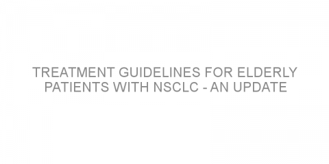 Treatment guidelines for elderly patients with NSCLC – an update