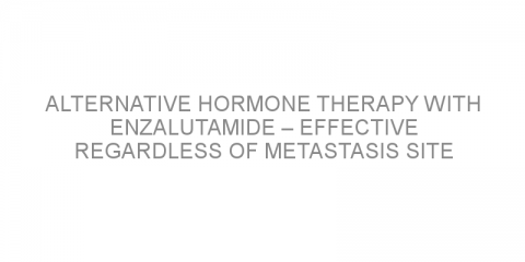 Alternative hormone therapy with enzalutamide – effective regardless of metastasis site