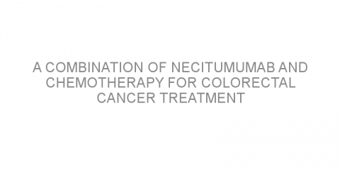 A combination of necitumumab and chemotherapy for colorectal cancer treatment