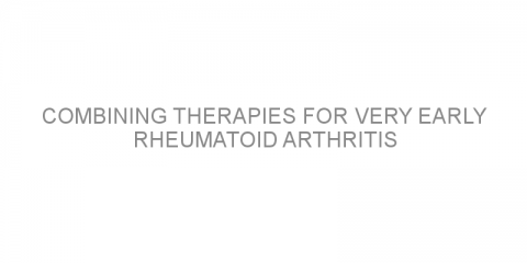 Combining therapies for very early rheumatoid arthritis