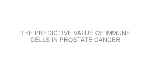 The predictive value of immune cells in prostate cancer