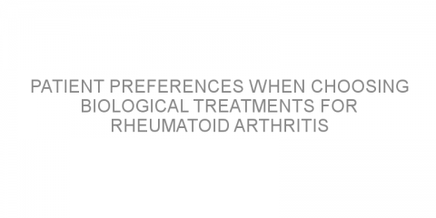 Patient preferences when choosing biological treatments for rheumatoid arthritis