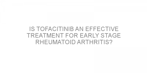 Is tofacitinib an effective treatment for early stage rheumatoid arthritis?