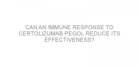Can an immune response to certolizumab pegol reduce its effectiveness?